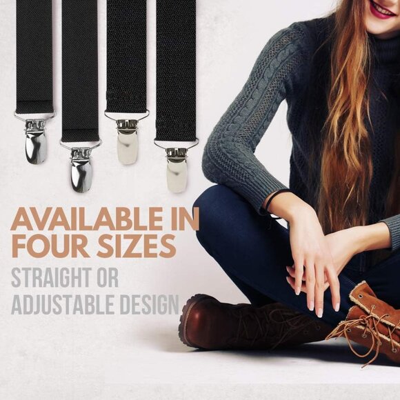 HOLD'EM Boot Straps Leg Pant Stirrup Soft Elastic Heavy Clip Keeps Pants Tucked - Picture 8 of 11